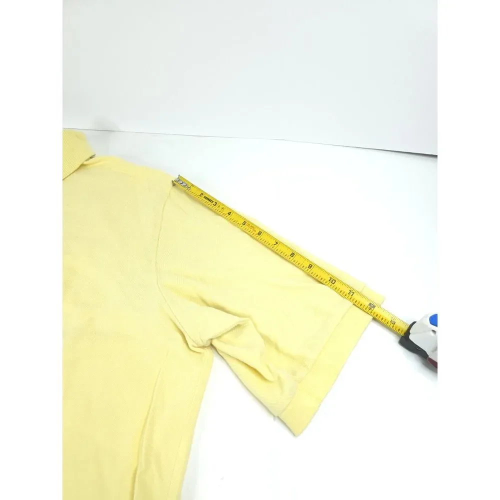 Vtg Polo Golf Shirt Mens 2XL‎ Yellow Blue Pony Short Sleeve Golf